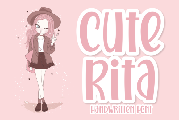 Cute Rita Display Font By Creative Fabrica Fonts