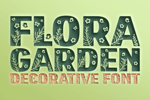 Flora Garden Decorative Font By Creative Fabrica Fonts