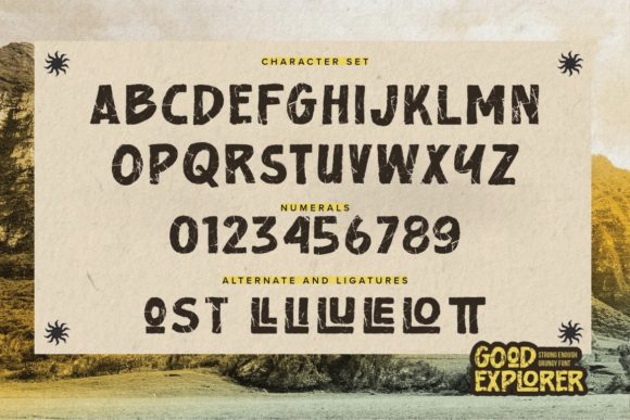Good Explorer Font PNG with transparent background - Preview 1