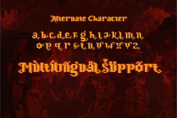 Halloween Pixel Font PNG with transparent background - Preview 2