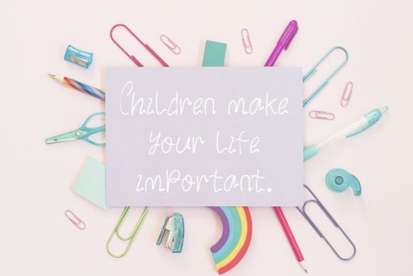 Kids Letter Font PNG with transparent background - Preview 4