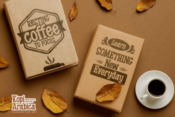 Kopi Arabica Font PNG with transparent background - Preview 2