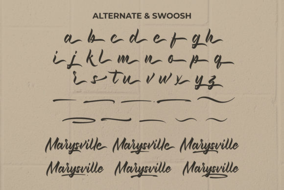 Marysville Font PNG with transparent background - Preview 6