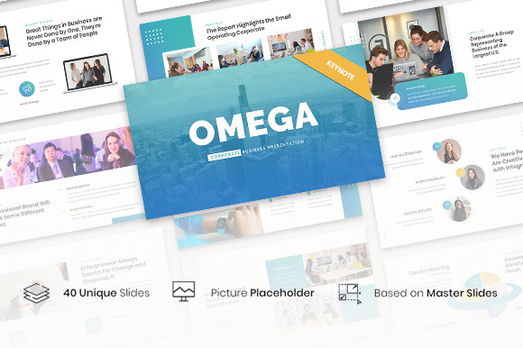 Plantilla de discurso corporativo clave de Omega
