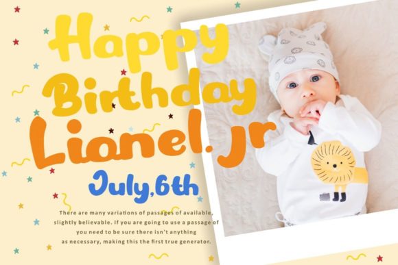 Single Tangelo Font PNG with transparent background - Preview 3