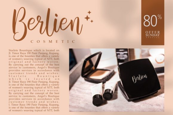 Bentine Script Font - Preview 1