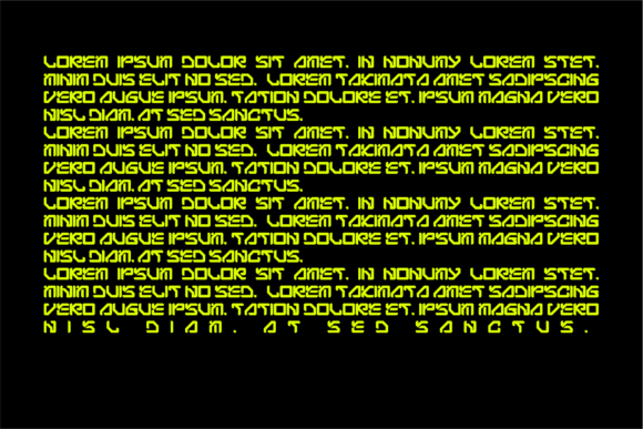 Bigs Robotic Font - Preview 3