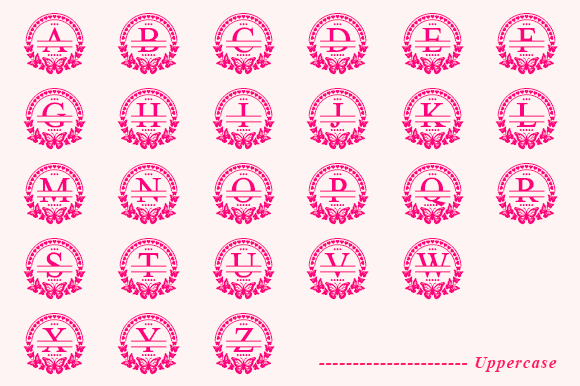 Butterlove Monogram Font - Preview 3