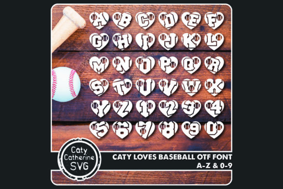 Caty Loves Baseball Font PNG with transparent background - Preview 1