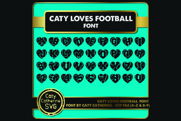 Caty Loves Football Font PNG with transparent background - Preview 1
