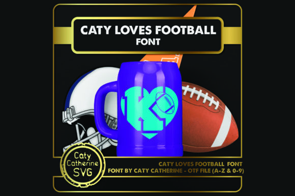 Caty Loves Football Font PNG with transparent background - Preview 2