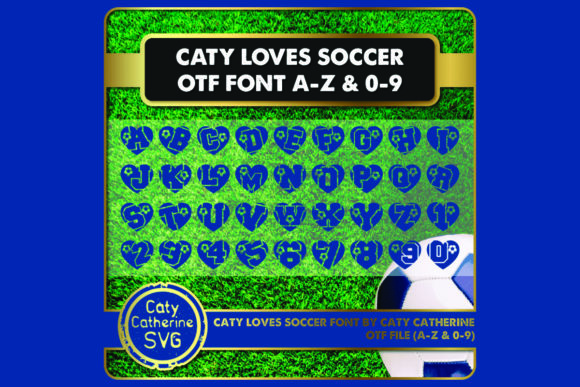 Caty Loves Soccer Font PNG with transparent background - Preview 1