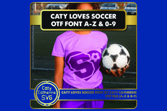 Caty Loves Soccer Font PNG with transparent background - Preview 3
