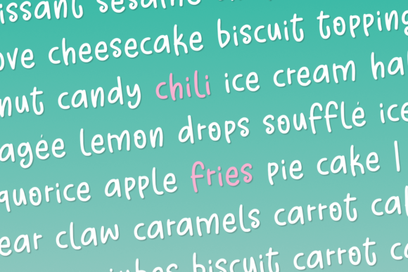 Chili Fries Font PNG with transparent background - Preview 2