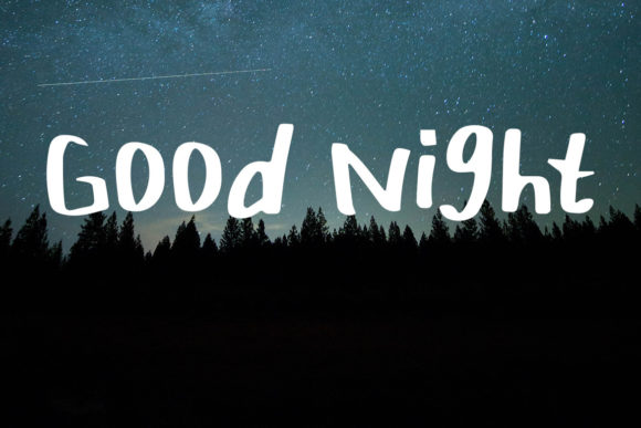 Good Night Script & Handwritten Font By saiffud12