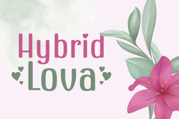 Hybrid Lova Display Font By Creative Fabrica Fonts