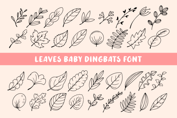Leaves Baby Dingbats Font By Creative Fabrica Fonts