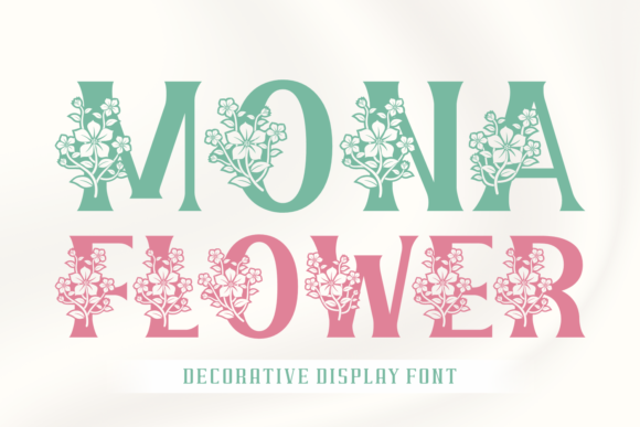 Mona Flower Fuentes Decorativas Fuente Por Creative Fabrica Fonts