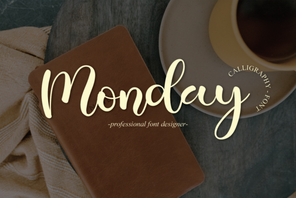 Monday Script & Handwritten Font By fana merah jambu