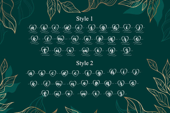 Monogram Love Beauty Font PNG with transparent background - Preview 4