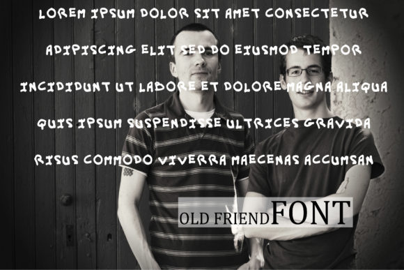 Old Friend Font PNG with transparent background - Preview 1