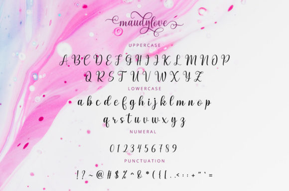 Maudylove Font PNG with transparent background - Preview 4