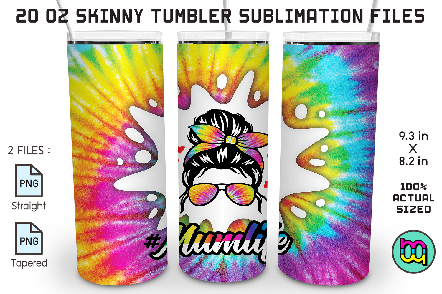 Skinny Tumbler 20oz Mom Life Tie Dye PNG Graphic by MiracleMaker ...