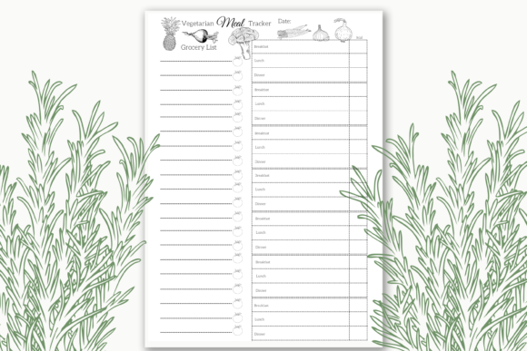 Vegetarian Meal Tracker Template