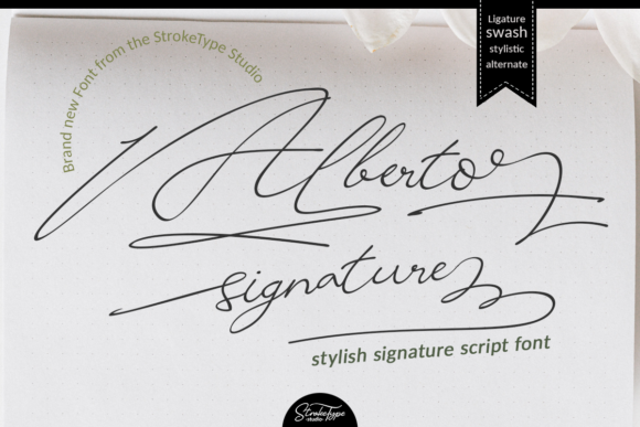 Alberto Signature font