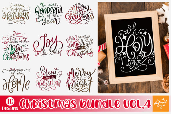 Christmas Quotes SVG Bundle Vol 4