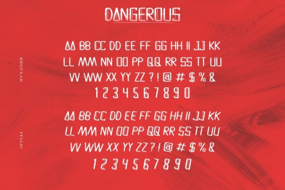 Dangerous Font - Preview 3