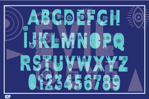 Evil Eye Font - Preview 1