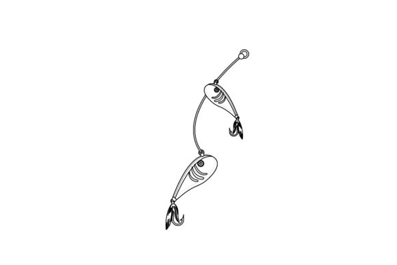 Fishing Hook Sport Icons Line Style