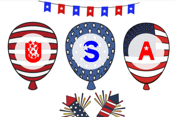 Happy 4th of July Font PNG with transparent background - Preview 2