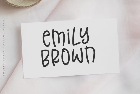 Lovely Emily Font PNG with transparent background - Preview 1