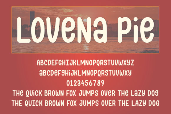 Lovena Pie Font PNG with transparent background - Preview 6