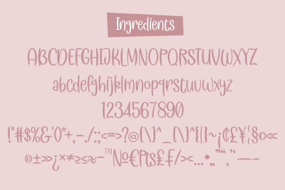 Meringue Font PNG with transparent background - Preview 1