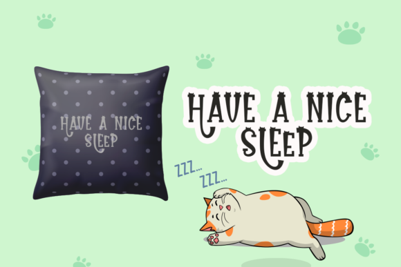 Pushmeeow Font PNG with transparent background - Preview 2