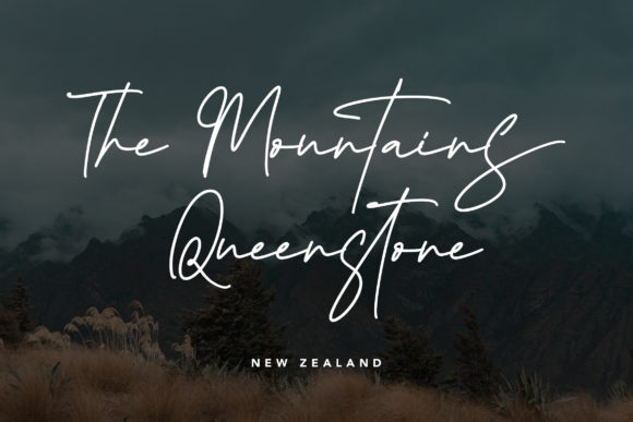 Queenstown Signature Font PNG with transparent background - Preview 5