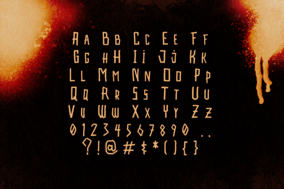 Raw Stick Font PNG with transparent background - Preview 2
