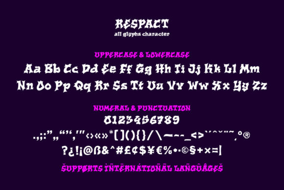 Respact Font PNG with transparent background - Preview 6