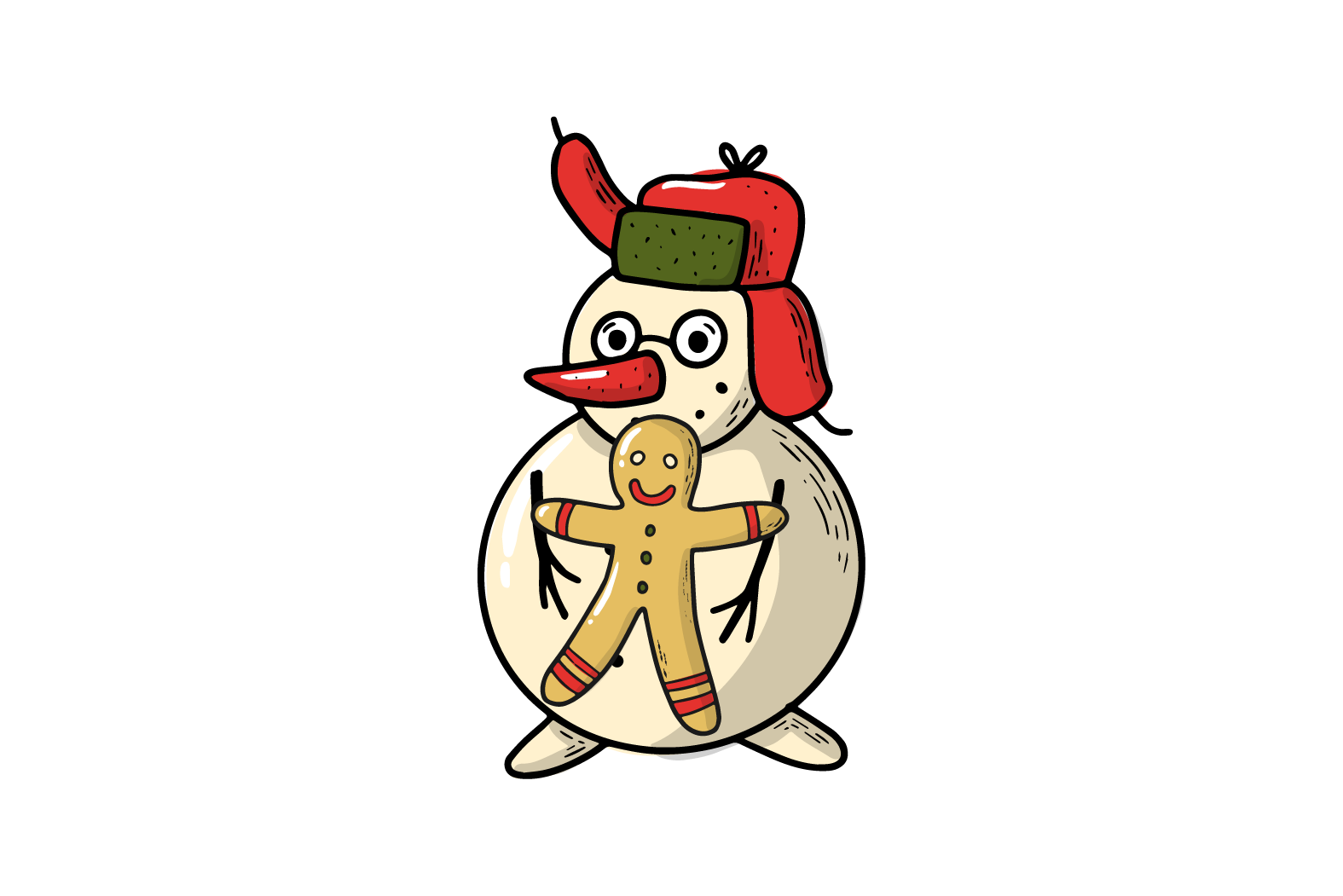 Snowman Christmas Gifts Svg Graphic by ilustrasibena · Creative Fabrica