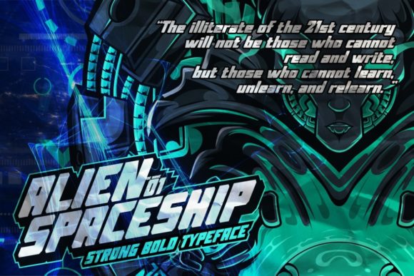 Alien Spaceship Font - Preview 4