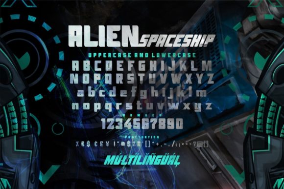 Alien Spaceship Font - Preview 5