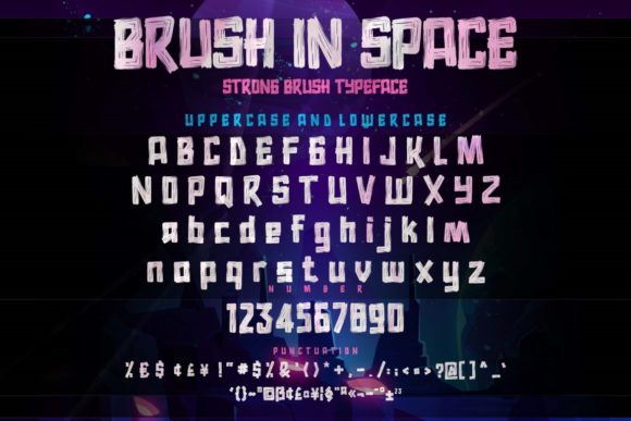 Brush in Space Font - Preview 1