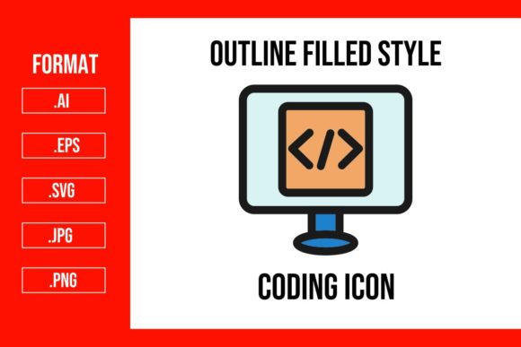 Coding Outline Filled Icon Graphic by mhd.usman00 · Creative Fabrica