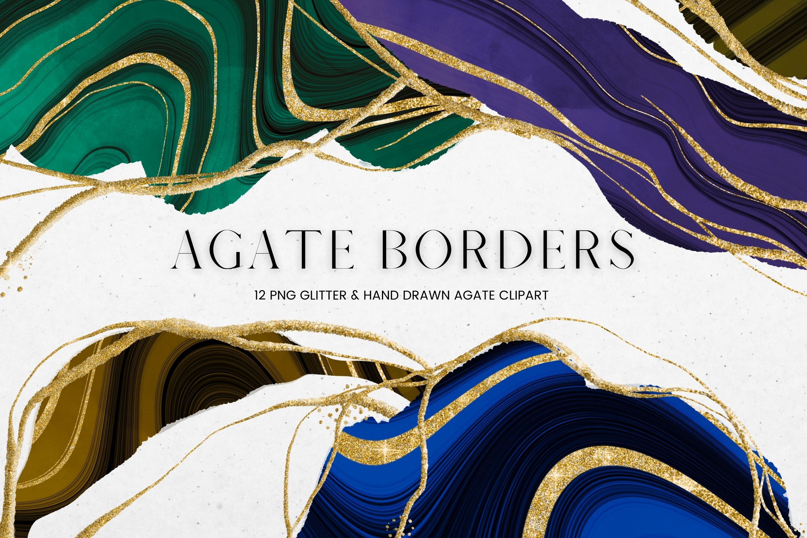 Dark Agate and Gold Glitter Borders Graphic by Pixafied · Creative Fabrica