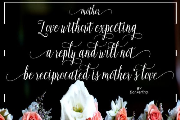 Dear Mother Font - Preview 1