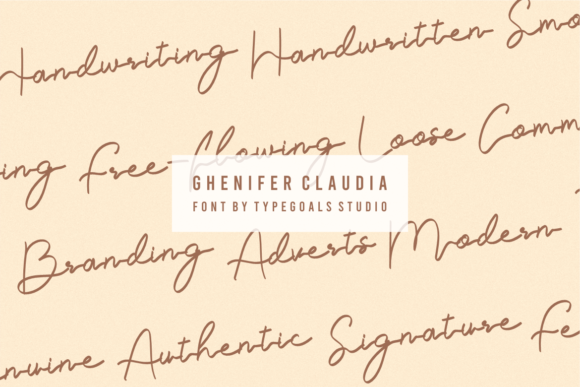 Ghenifer Claudia Font PNG with transparent background - Preview 3