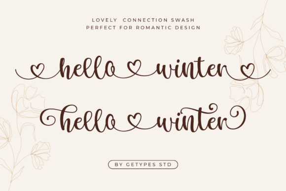 Hello Winter Font PNG with transparent background - Preview 1